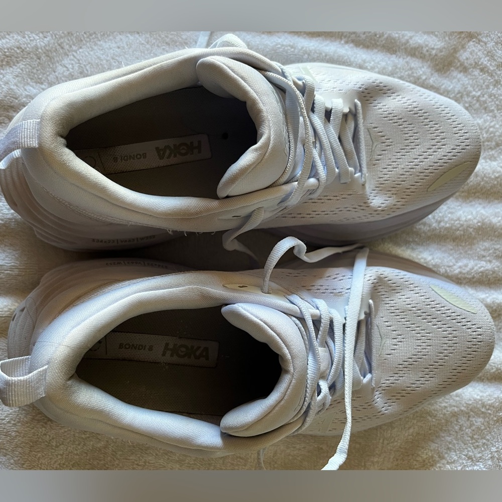 Hoka One One Women's White Athletic Shoes - Picture 4 of 8